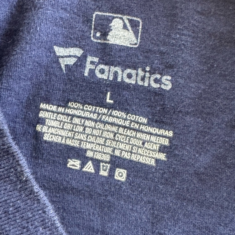 LA Angels Baseball Tee | Fanatics |‎ Size L | Navy Blue MLB Shirt - Picture 5 of 5
